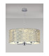 Banyan 5 Light Multi Arm Pendant E14 Polished Chrome With 60cm x 22cm Silver Leaf With White Lining Shade-2