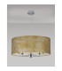 Banyan 5 Light Multi Arm Pendant E14 Polished Chrome With 60cm x 22cm Gold Leaf With White Lining Shade-11