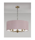 Banyan 5 Light Multi Arm Pendant E14 Antique Brass With 60cm x 22cm Dual Faux Silk Shade Taupe/Halo Gold-11
