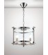 Cylindrical Ceiling Pendant 3 Light E14 Polished Chrome, Clear Glass - 2