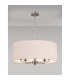 Banyan 5 Light Multi Arm Pendant E14 Satin Nickel With 60cm x 22cm Dual Faux Silk Shade Nude Beige/Moonlight-2