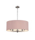 Banyan 5 Light Multi Arm Pendant E14 Satin Nickel With 60cm x 22cm Dual Faux Silk Shade Taupe/Halo Gold-1
