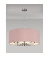 Banyan 5 Light Multi Arm Pendant E14 Satin Nickel With 60cm x 22cm Dual Faux Silk Shade Taupe/Halo Gold-2