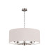 Banyan 5 Light Multi Arm Pendant E14 Satin Nickel With 60cm x 22cm Dual Faux Silk Shade Nude Beige/Moonlight-4