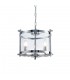 Cylindrical Ceiling Pendant 3 Light E14 Polished Chrome, Clear Glass - 4