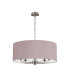 Banyan 5 Light Multi Arm Pendant E14 Satin Nickel With 60cm x 22cm Dual Faux Silk Shade Taupe/Halo Gold-4