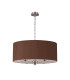 Banyan 5 Light Multi Arm Pendant E14 Satin Nickel With 60cm x 22cm Dual Faux Silk Shade Raw Cocoa/Grecian Bronze-4