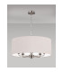 Banyan 5 Light Multi Arm Pendant E14 Satin Nickel With 60cm x 22cm Dual Faux Silk Shade Nude Beige/Moonlight-11