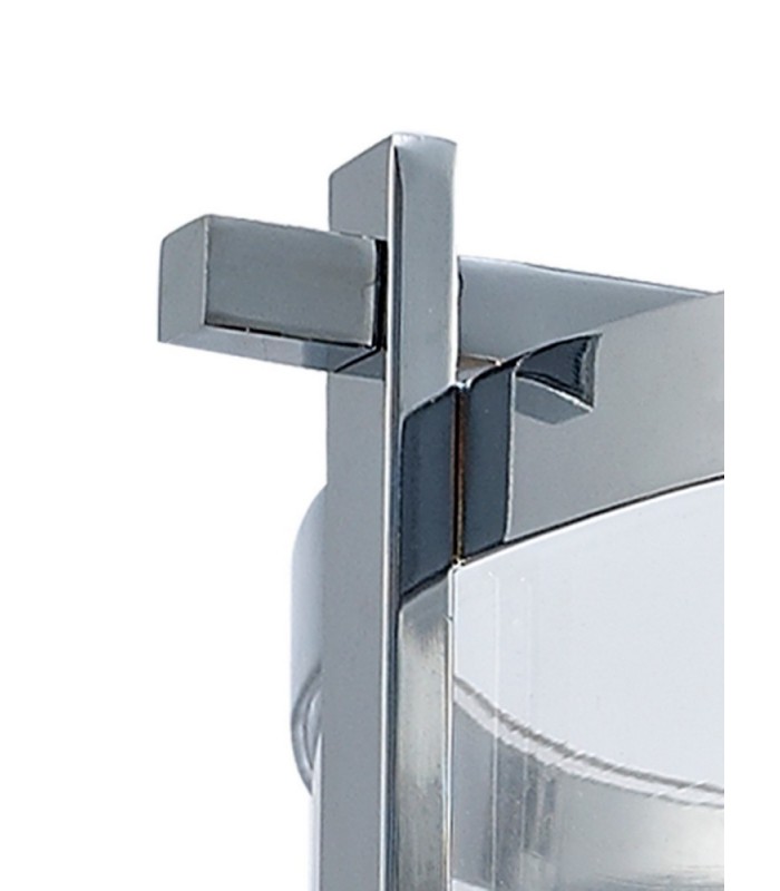 Cylindrical Ceiling Pendant 3 Light E14 Polished Chrome, Clear Glass - 7