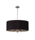 Banyan 5 Light Multi Arm Pendant E14 Satin Nickel With 60cm x 22cm Dual Faux Silk Shade Black/Green Olive-4