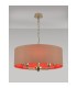 Banyan 5 Light Multi Arm Pendant With 60cm x 22cm Dual Faux Silk Fabric Shade Champagne Gold/Antique Gold-2