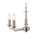 Banyan 5 Light Multi Arm Pendant E14 Satin Nickel With 60cm x 22cm Silver Leaf With White Lining Shade-6