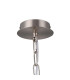 Banyan 5 Light Multi Arm Pendant E14 Satin Nickel With 60cm x 22cm Silver Leaf With White Lining Shade-7