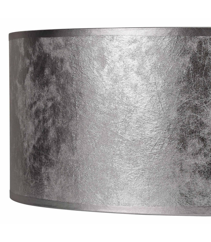 Banyan 5 Light Multi Arm Pendant E14 Satin Nickel With 60cm x 22cm Silver Leaf With White Lining Shade-8