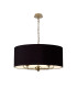 Banyan 5 Light Multi Arm Pendant With 60cm x 22cm Dual Faux Silk Fabric Shade Champagne Gold/Midnight Black-1