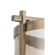 Cylindrical Ceiling Pendant 3 Light E14 Antique Brass, Amber Glass - 7