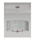 Banyan 5 Light Multi Arm Pendant E14 Satin Nickel With 60cm x 22cm Silver Leaf With White Lining Shade-11