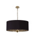 Banyan 5 Light Multi Arm Pendant With 60cm x 22cm Dual Faux Silk Fabric Shade Champagne Gold/Midnight Black-4