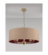 Banyan 5 Light Multi Arm Pendant With 60cm x 22cm Dual Faux Silk Fabric Shade Champagne Gold/Antique Gold-11