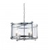 Cylindrical Ceiling Pendant 4 Light E14 Polished Chrome, Clear Glass - 4