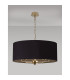 Banyan 5 Light Multi Arm Pendant With 60cm x 22cm Dual Faux Silk Fabric Shade Champagne Gold/Midnight Black-11
