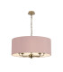 Banyan 5 Light Multi Arm Pendant With 60cm x 22cm Dual Faux Silk Fabric Shade Champagne Gold/Raw Cocoa-1