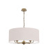 Banyan 5 Light Multi Arm Pendant With 60cm x 22cm Dual Faux Silk Fabric Shade Champagne Gold/Nude Beige-4