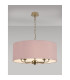 Banyan 5 Light Multi Arm Pendant With 60cm x 22cm Dual Faux Silk Fabric Shade Champagne Gold/Raw Cocoa-2