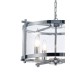 Cylindrical Ceiling Pendant 4 Light E14 Polished Chrome, Clear Glass - 5