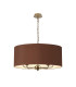 Banyan 5 Light Multi Arm Pendant With 60cm x 22cm Dual Faux Silk Fabric Shade Champagne Gold/Taupe-1