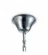 Cylindrical Ceiling Pendant 4 Light E14 Polished Chrome, Clear Glass - 6