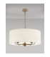 Banyan 5 Light Multi Arm Pendant With 60cm x 22cm Faux Silk Fabric Shade Champagne Gold/Ivory Pearl-11