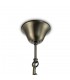 Cylindrical Ceiling Pendant 4 Light E14 Antique Brass, Amber Glass - 6
