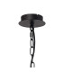 Banyan 5 Light Multi Arm Pendant With 60cm x 22cm Faux Silk Fabric Shade Matt Black/Black-7