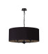 Banyan 5 Light Multi Arm Pendant With 60cm x 22cm Dual Faux Silk Fabric Shade Matt Black/Midnight Black-4