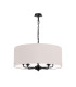 Banyan 5 Light Multi Arm Pendant With 60cm x 22cm Dual Faux Silk Fabric Shade Matt Black/Nude Beige-4