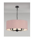 Banyan 5 Light Multi Arm Pendant With 60cm x 22cm Dual Faux Silk Fabric Shade Matt Black/Raw Cocoa-2