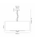 Banyan 5 Light Multi Arm Pendant With 60cm x 22cm Dual Faux Silk Fabric Shade Matt Black/Raw Cocoa-3