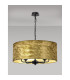 Banyan 5 Light Multi Arm Pendant With 60cm x 22cm Gold Leaf Shade Matt Black/Gold Leaf-2