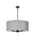 Banyan 5 Light Multi Arm Pendant With 60cm x 22cm Silver Leaf Shade Matt Black/Silver Leaf-4