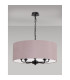 Banyan 5 Light Multi Arm Pendant With 60cm x 22cm Dual Faux Silk Fabric Shade Matt Black/Raw Cocoa-11
