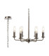 Banyan 44cm 6 Light Multi Arm Pendant/Semi Flush Without Shade 1.5m Chain E14 Polished Nickel-1