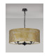 Banyan 5 Light Multi Arm Pendant With 60cm x 22cm Gold Leaf Shade Matt Black/Gold Leaf-11