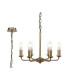 Banyan 44cm 6 Light Multi Arm Pendant/Semi Flush Without Shade 1.5m Chain E14 Antique Brass-1
