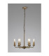 Banyan 44cm 6 Light Multi Arm Pendant/Semi Flush Without Shade 1.5m Chain E14 Antique Brass-2