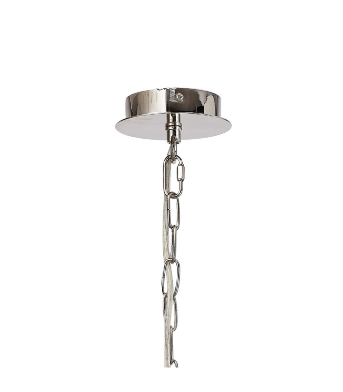 Banyan 44cm 6 Light Multi Arm Pendant/Semi Flush Without Shade 1.5m Chain E14 Polished Nickel-6