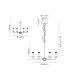 Banyan 44cm 6 Light Multi Arm Pendant/Semi Flush Without Shade 1.5m Chain E14 Satin Nickel-3