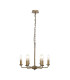 Banyan 44cm 6 Light Multi Arm Pendant/Semi Flush Without Shade 1.5m Chain E14 Antique Brass-4