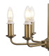 Banyan 44cm 6 Light Multi Arm Pendant/Semi Flush Without Shade 1.5m Chain E14 Antique Brass-8