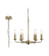 Banyan 44cm 6 Light Multi Arm Pendant/Semi Flush Without Shade 1.5m Chain E14 Champagne Gold-1